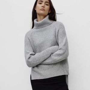Grey turtleneck Aritzia Wilfred Free sweater